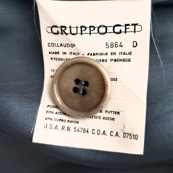 Giorgio Armani Career Grey Wrap Wool Skirt Suit - Picture 12 of 14